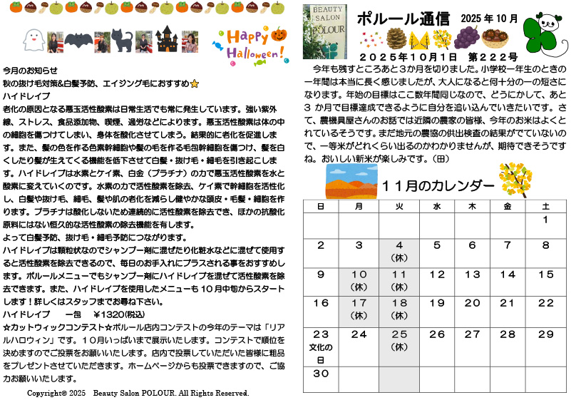 ポルール通信 2025年10月