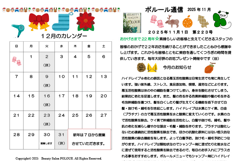 ポルール通信 2025年11月